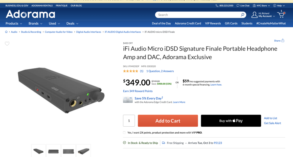 Monosnap iFi AUDIO iFi Audio Micro iDSD Signature Finale Portable Headphone Amp and DAC 0303020 2023-09-24 17-56-30.png